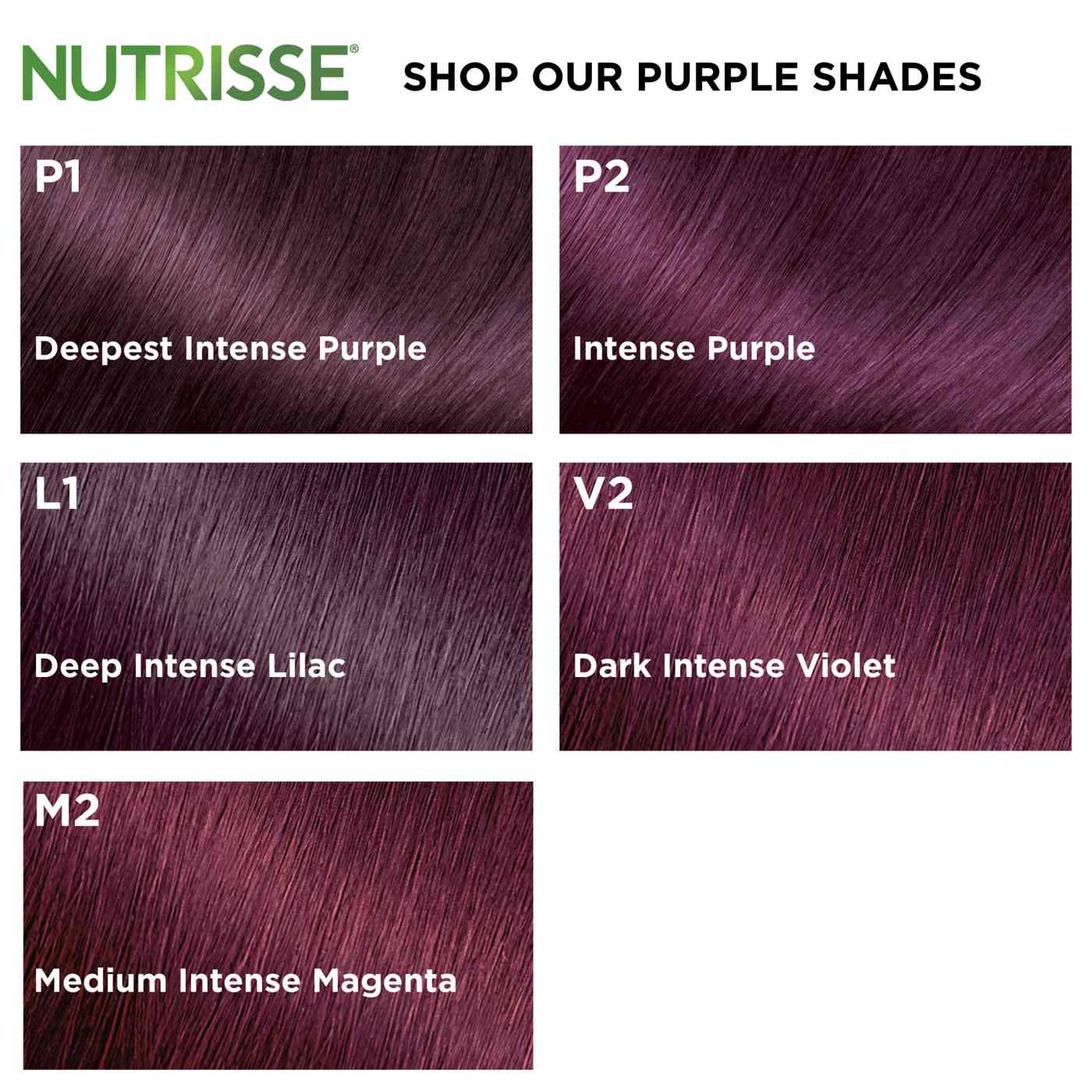 Garnier Nutrisse Ultra Color Nourishing Bold Permanent Hair Color Creme P2 Intense Purple; image 14 of 14