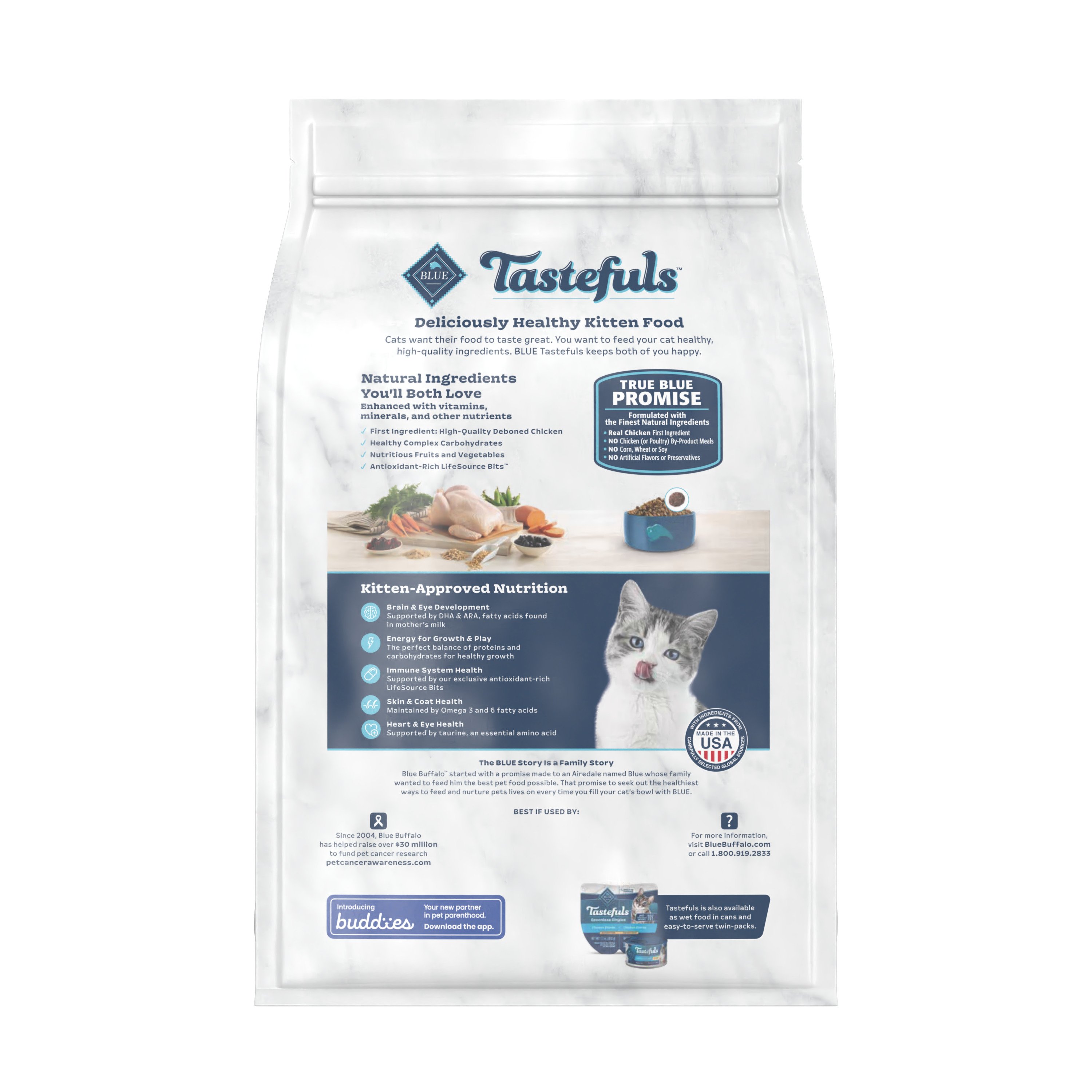 Blue Buffalo Tastefuls Natural Adult Dry Kitten Food Chicken