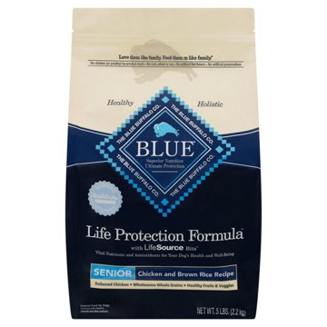 Blue Buffalo Life Protection Formula Chicken & Brown Rice Recipe Dry Senior Dog Food, 5 lb