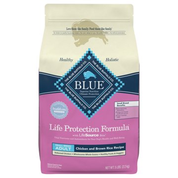 Blue Buffalo Life Protection Formula Chicken & Brown Rice Recipe Dry Small Adult Dog Food, 5 lb