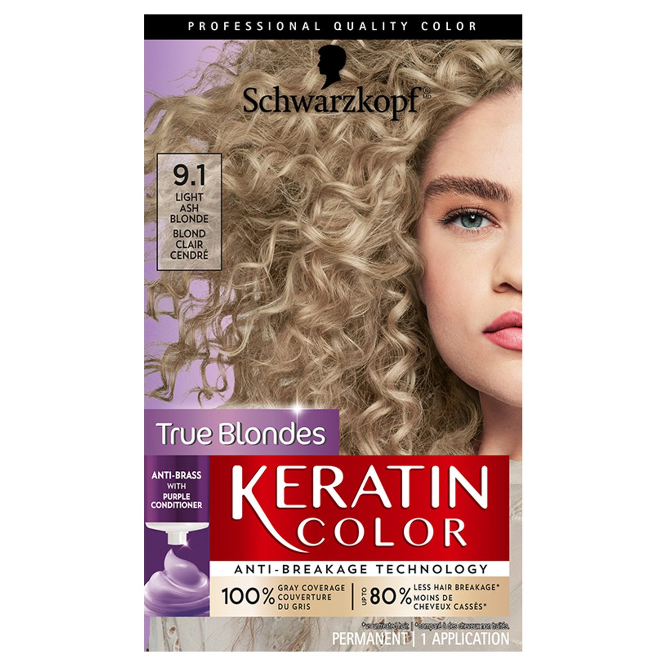 Schwarzkopf True Blondes Keratin Color 9.1 Light Ash Blonde Hair Color -  Shop Hair Care at H-E-B