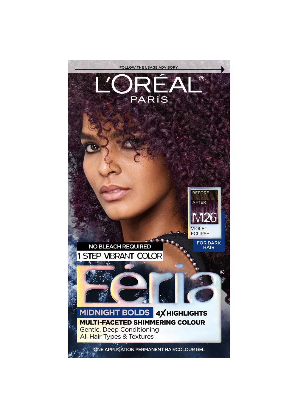 L'Oréal Paris Feria Midnight Bolds Multi-Faceted Permanent Hair Color Violet Eclipse; image 1 of 2