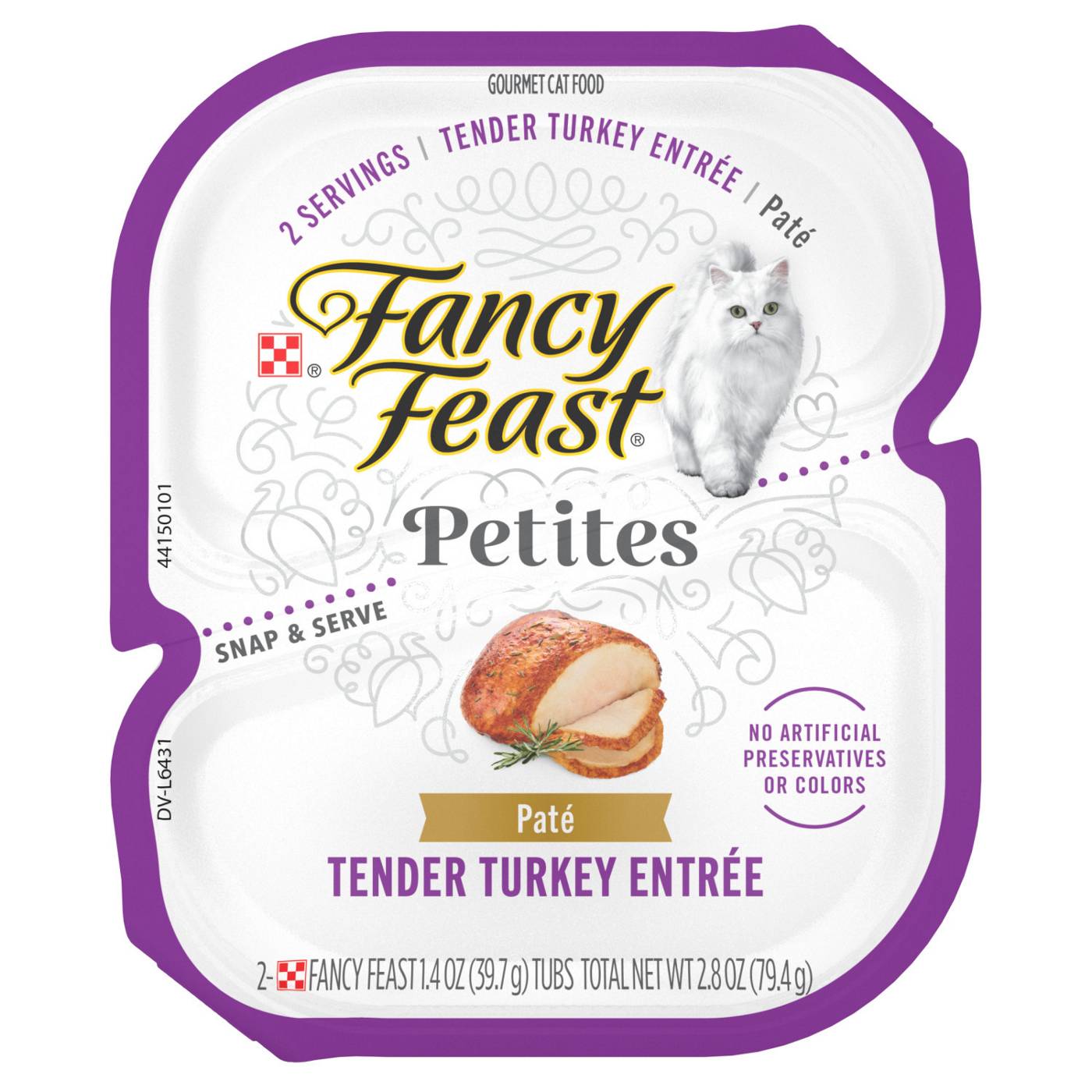Fancy Feast Purina Fancy Feast Gourmet Pate Wet Cat Food, Petites Tender Turkey Entree; image 1 of 6