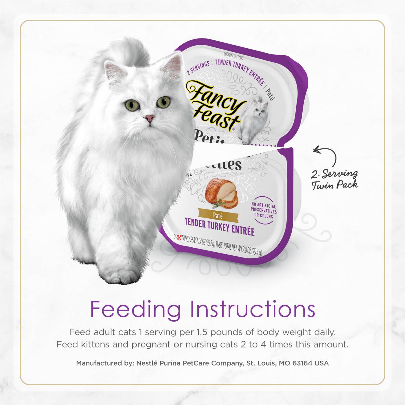 Fancy Feast Purina Fancy Feast Gourmet Pate Wet Cat Food, Petites Tender Turkey Entree; image 2 of 6