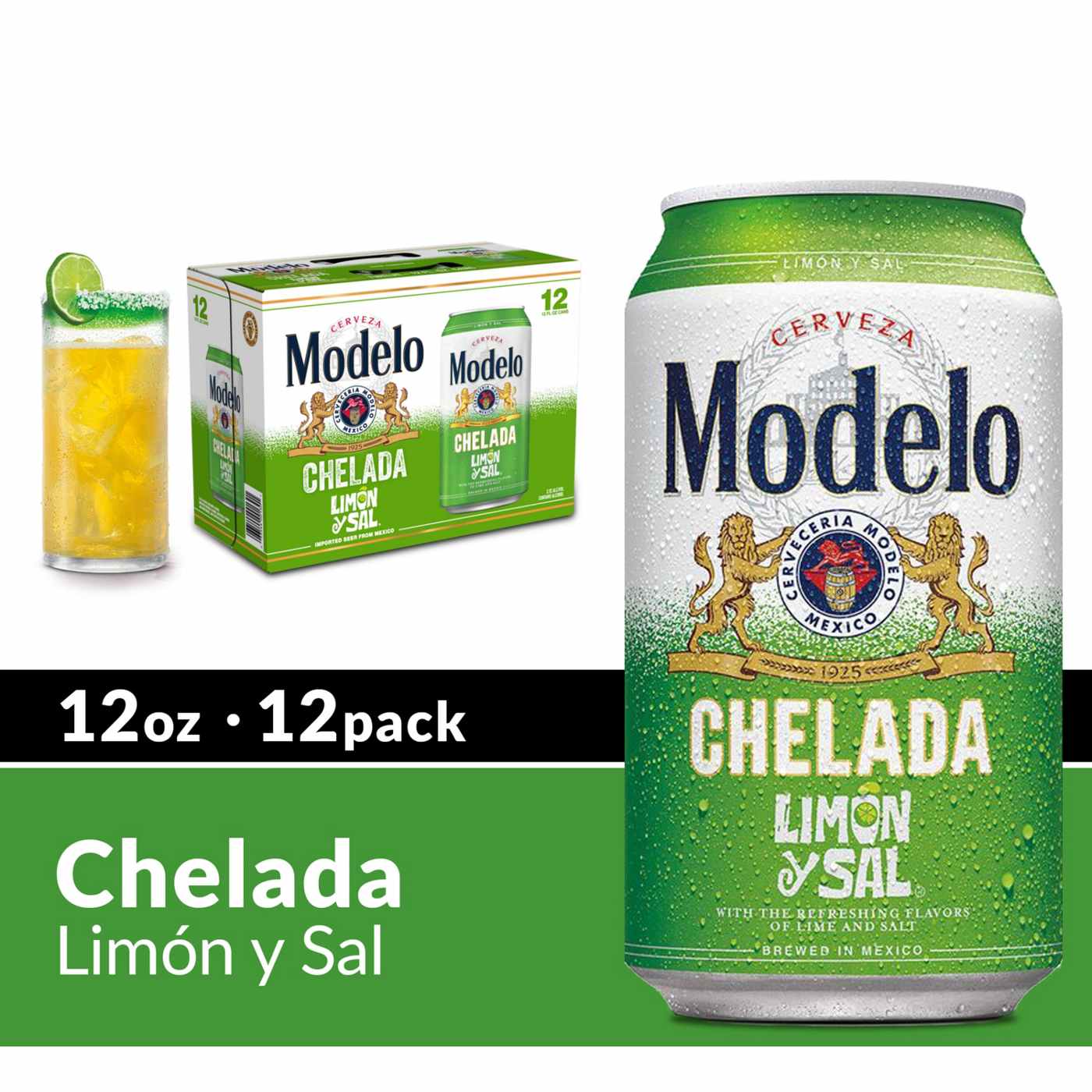 Modelo Chelada Limon y Sal Mexican Import Flavored Beer 12 oz Cans, 12 pk; image 4 of 9