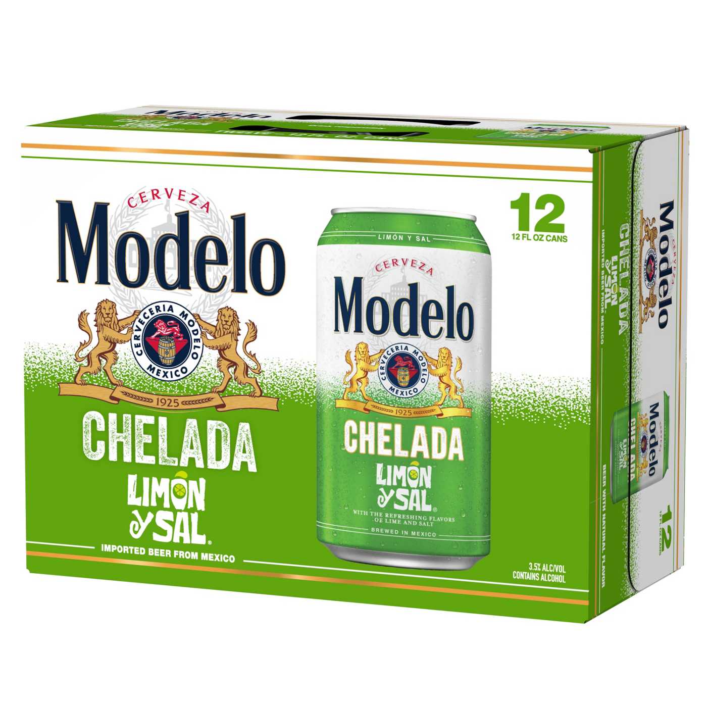 Modelo Chelada Limon y Sal Mexican Import Flavored Beer 12 oz Cans, 12 pk; image 8 of 9