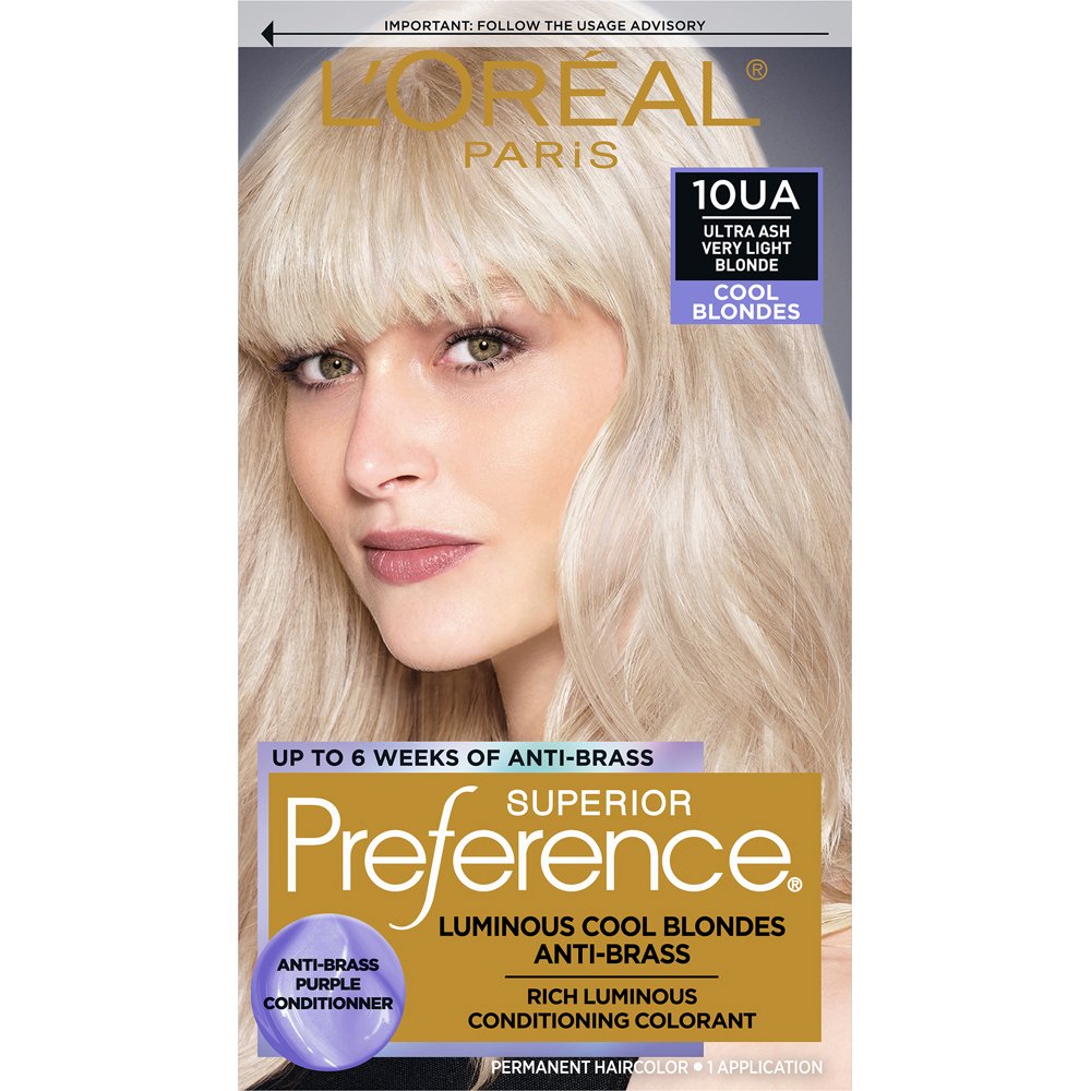 Loréal Paris Superior Preference Cool Blonde Fade Defying Shine Permanent Hair Color Ultra Ash 