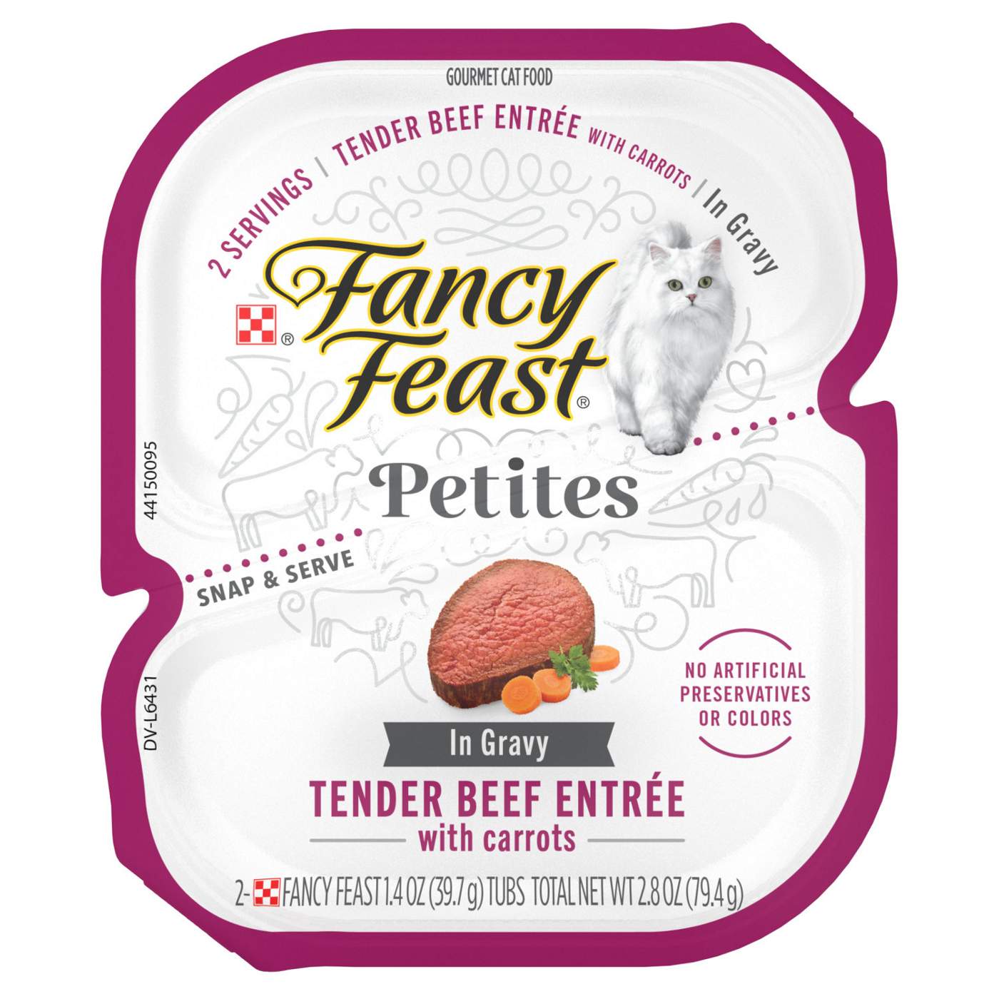 Fancy Feast Purina Fancy Feast Gourmet Gravy Wet Cat Food, Petites Tender Beef With Carrots Entree; image 1 of 6