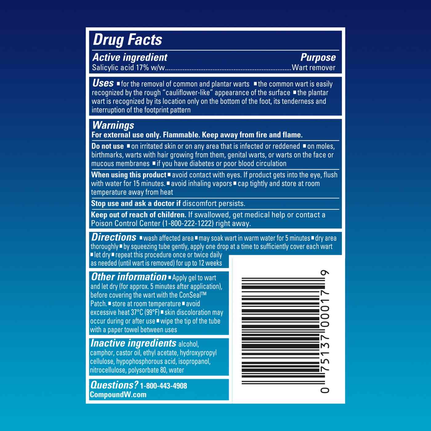 Compound W Gel Wart Remover + ConSeal Patches Shop Skin & scalp