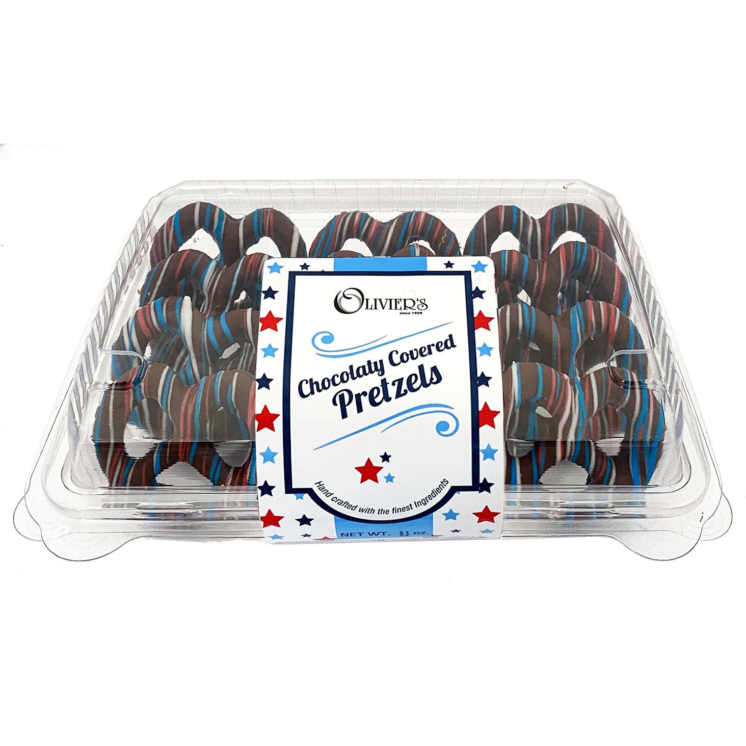 Olivier's Patriotic Milk ChocolateCovered Pretzels Shop Candy at HEB