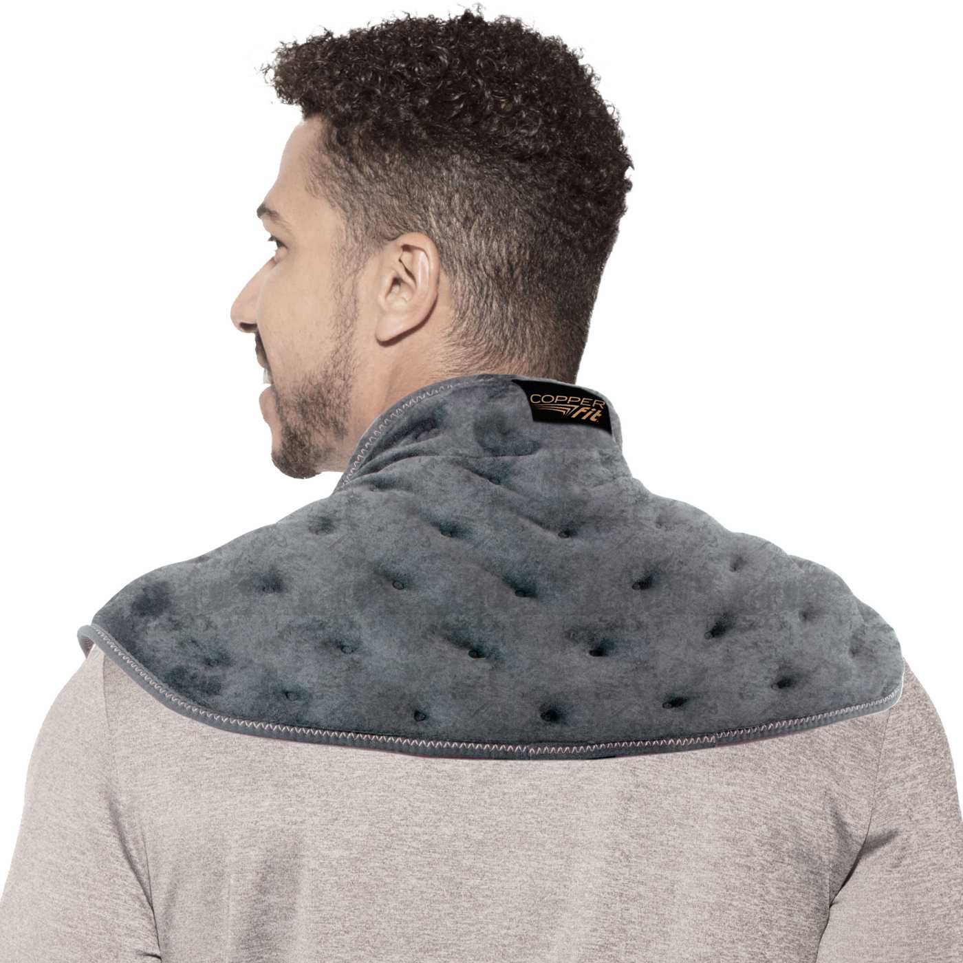 Copper Fit Rapid Relief + Neck & Shoulder Weighted Therapeutic Wrap; image 3 of 5