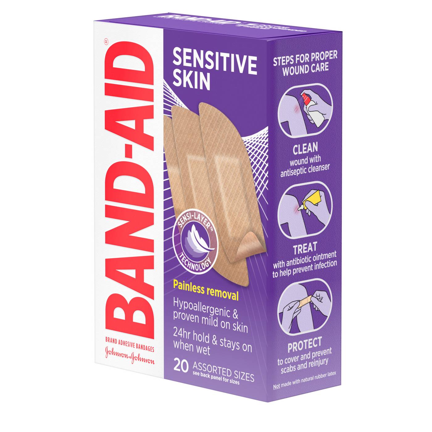 Band-Aid Sensitive Skin Bandages - Assorted Sizes; image 3 of 8