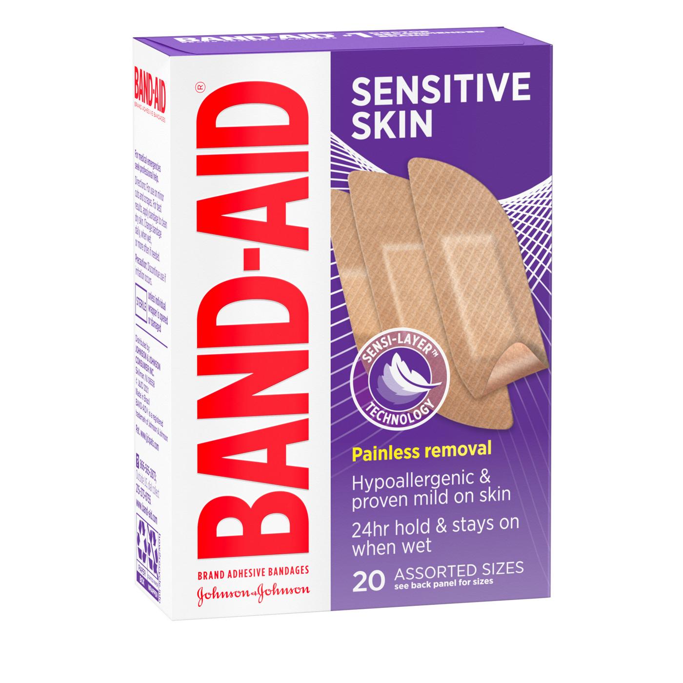 Band-Aid Sensitive Skin Bandages - Assorted Sizes; image 7 of 8