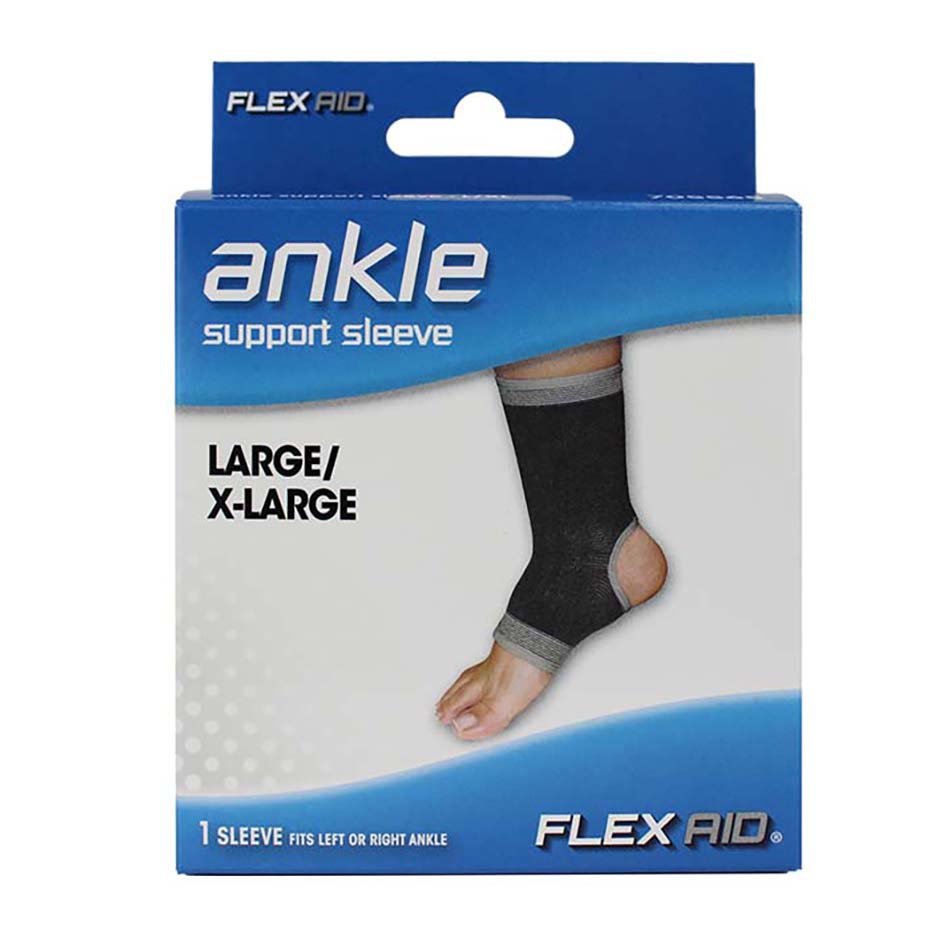 Flex Aid Ankle Support Sleeve Large/Extra Large Shop Sleeves & Braces at HEB