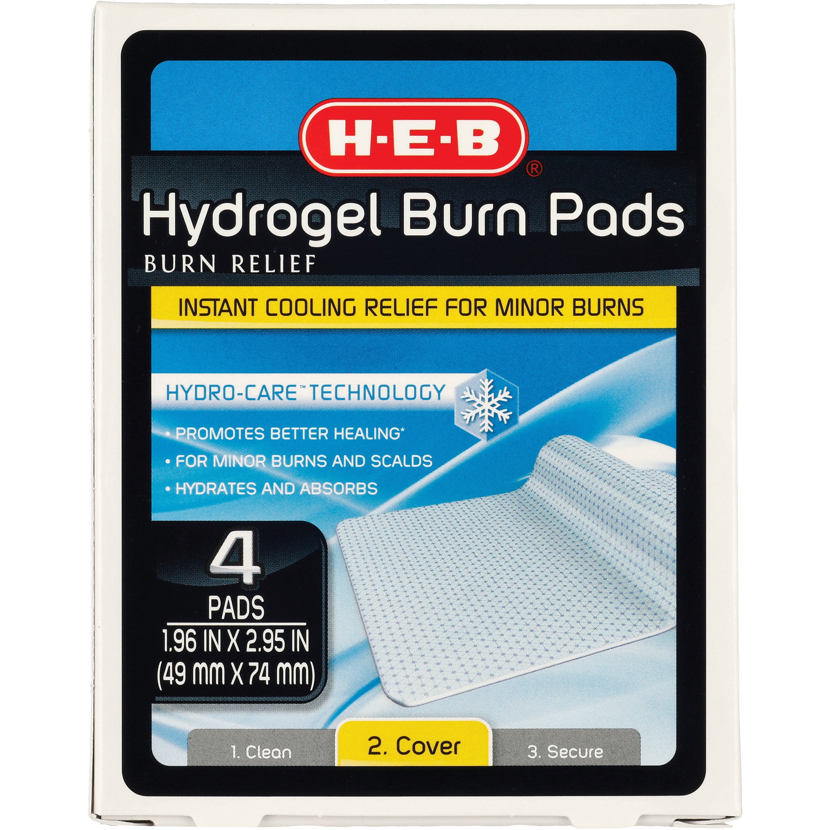 HEB Hydrogel Burn Pads Shop Bandages & gauze at HEB