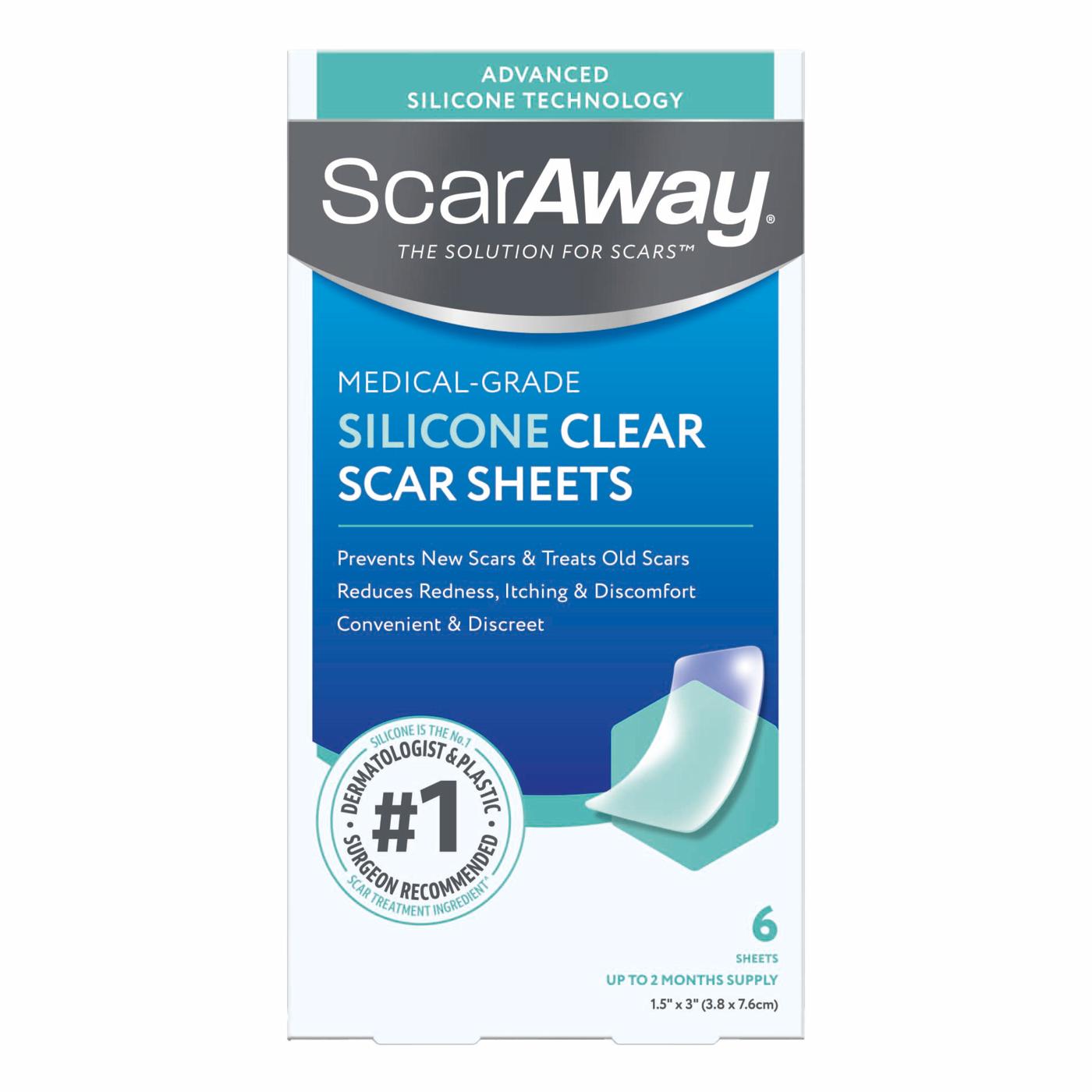 ScarAway Clear Silicone Scar Sheets; image 1 of 7