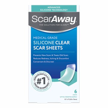 ScarAway Clear Silicone Scar Sheets, 6 ct