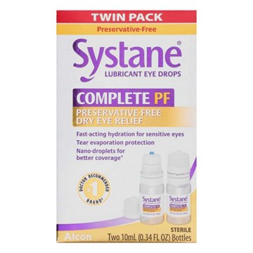 Systane Complete PF Lubricant Eye Drops, 2 pk