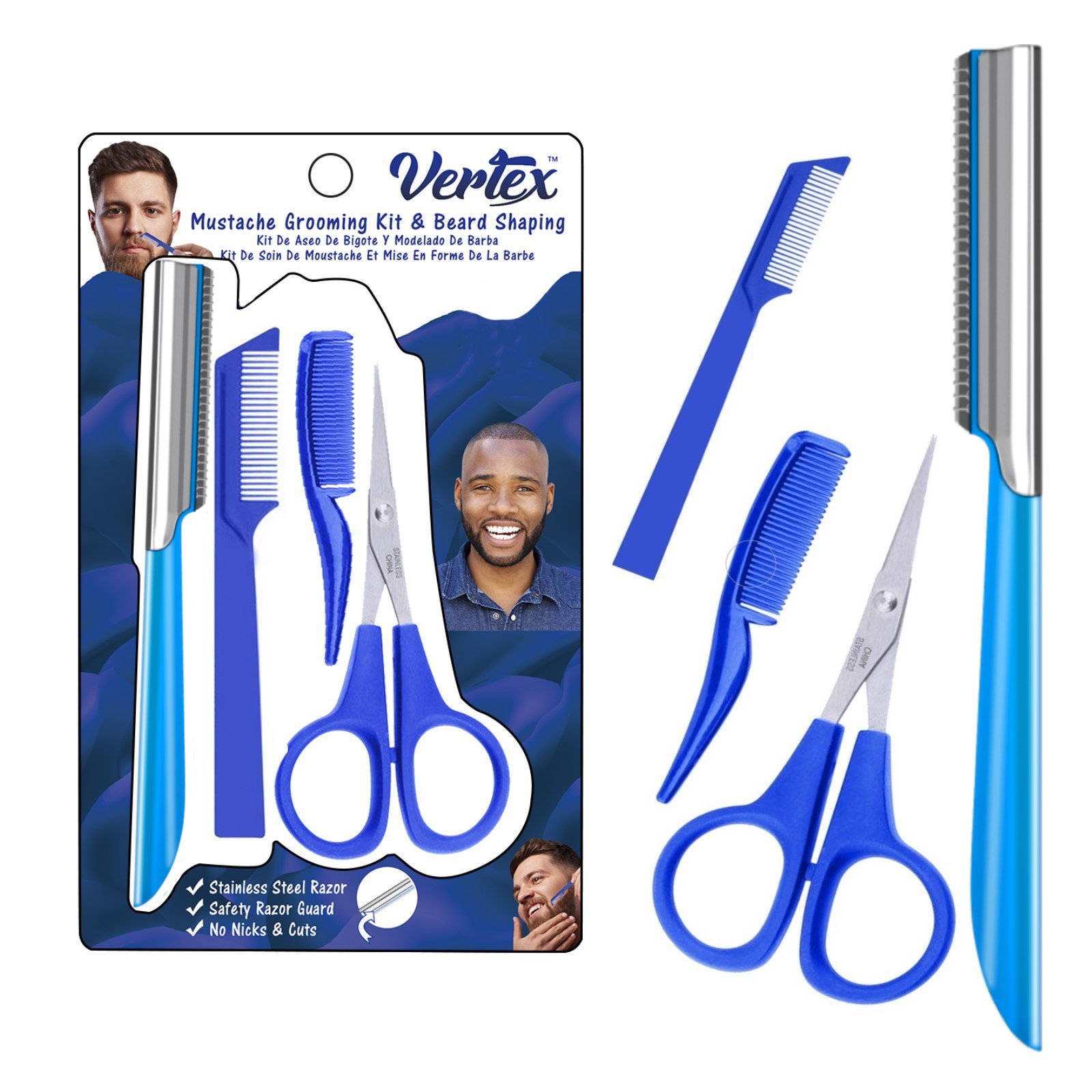 Vertex Mustache Grooming Kit & Beard Shaping Shop Bath & Skin Care at HEB