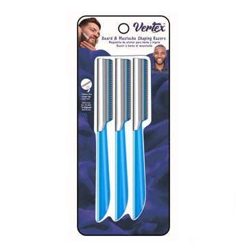 Vertex Beard and Mustache Shaping Razors, 3 ct