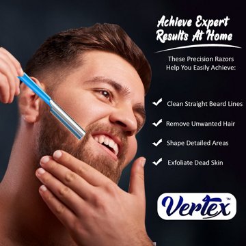 Vertex Beard and Mustache Shaping Razors, 3 ct