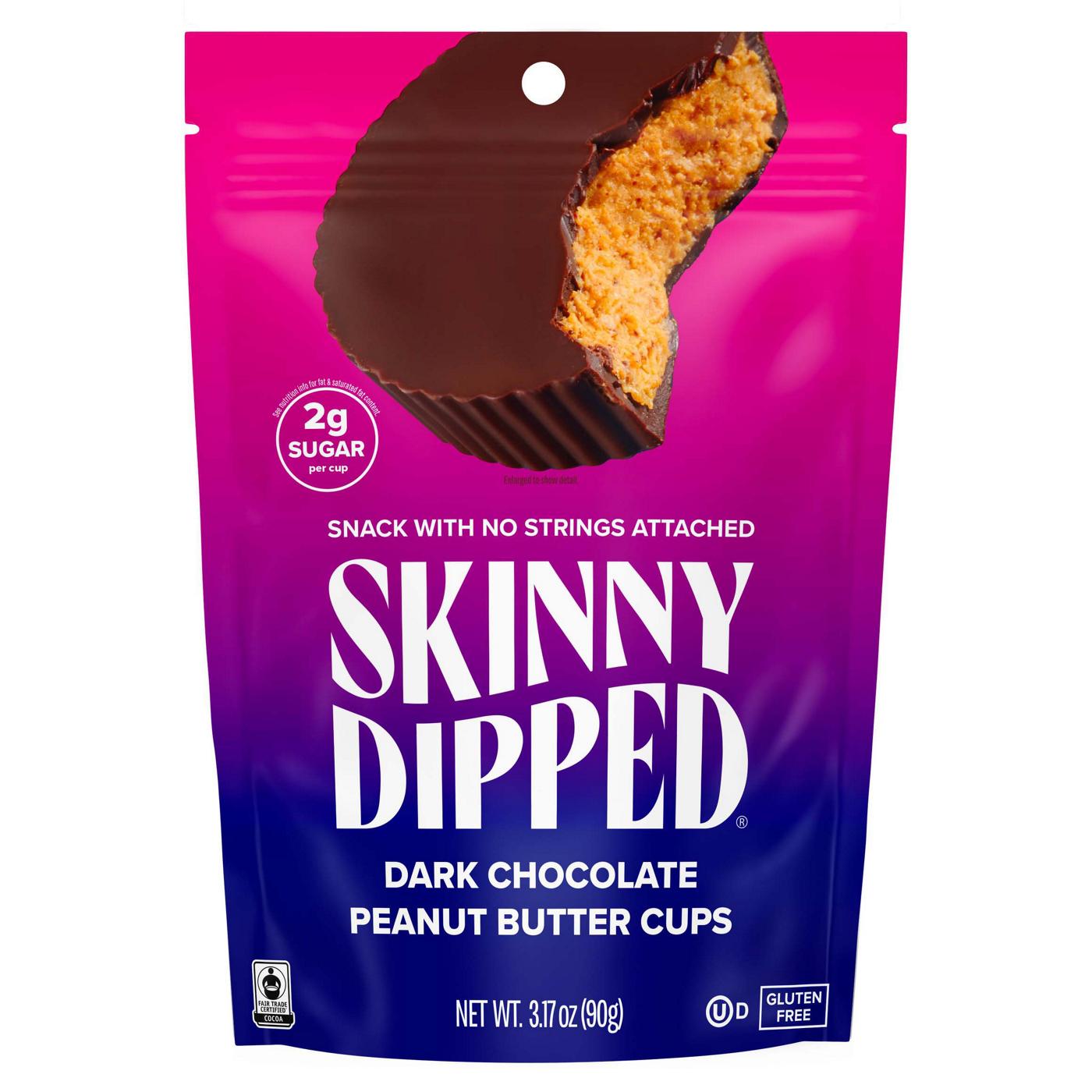 SkinnyDipped Dark Chocolate Peanut Butter Cups Shop Candy at HEB