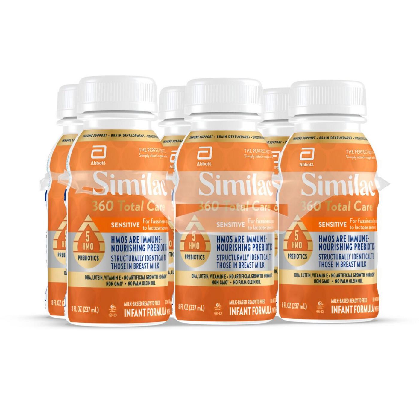Similac 360 Total Care Sensitive Ready-to-Feed Infant Formula with 5 HMO Prebiotics, 8 oz; image 16 of 17