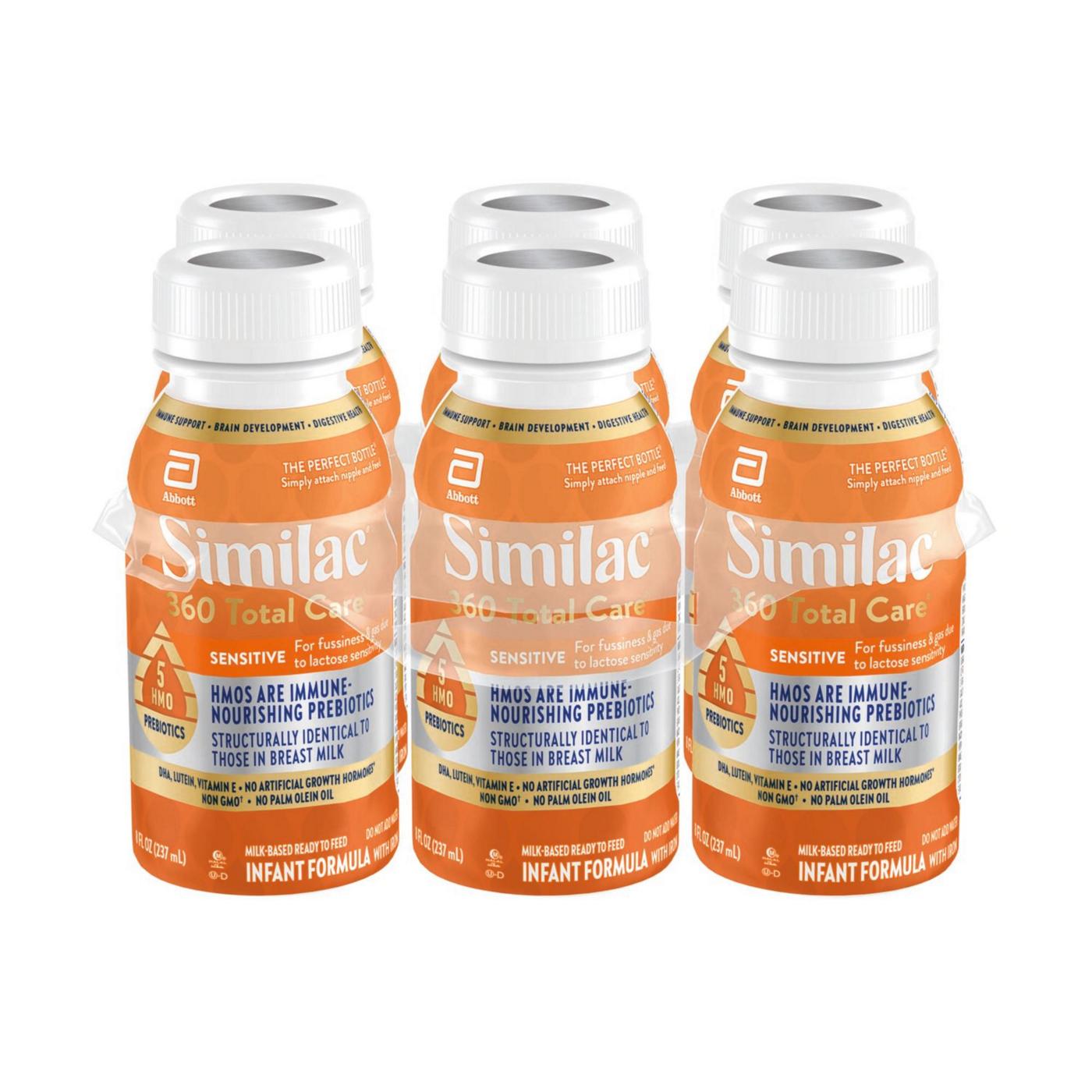 Similac 360 Total Care Sensitive Ready-to-Feed Infant Formula with 5 HMO Prebiotics, 8 oz; image 17 of 17