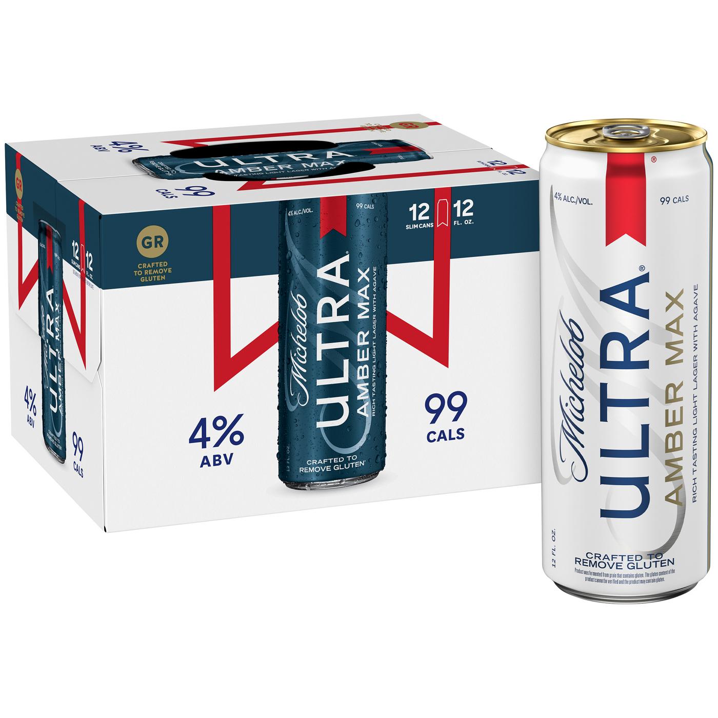 Michelob ULTRA Amber Max Light Beer, 12 pack; image 1 of 2