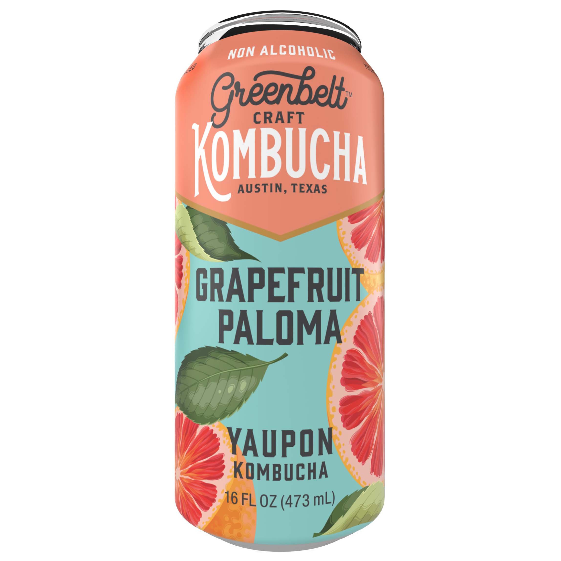 Greenbelt Grapefruit Paloma Craft Kombucha Shop Tea at HEB