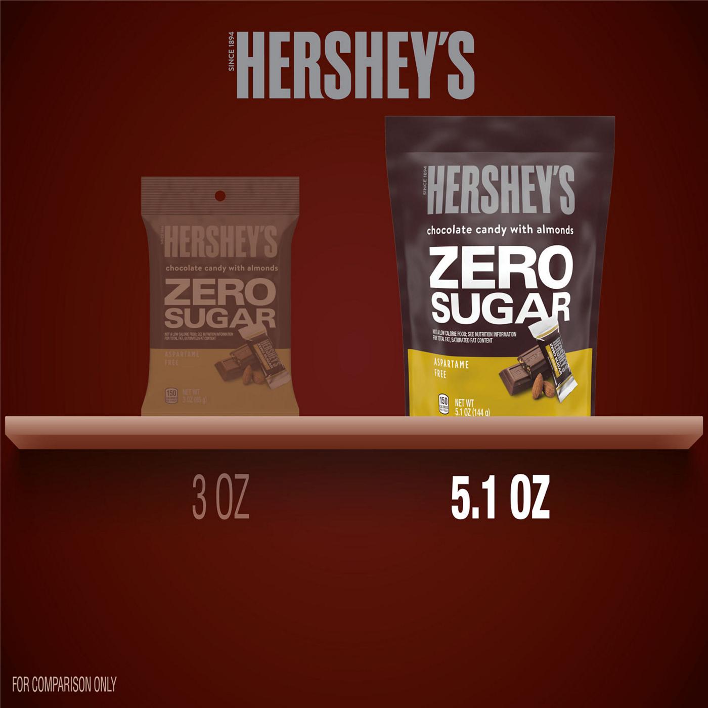 Hershey's Zero Sugar Chocolate with Almonds Candy Bars; image 5 of 7