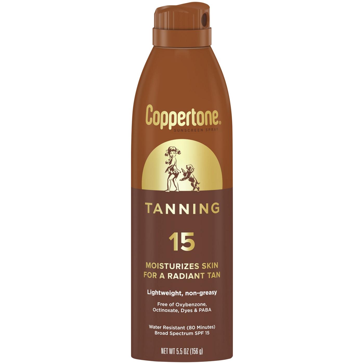Coppertone Tanning Sunscreen Spray SPF 15; image 1 of 3