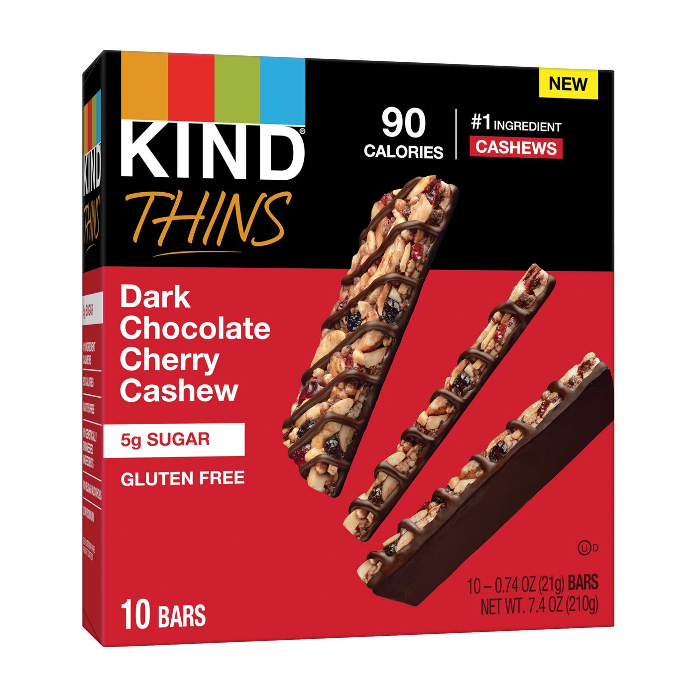 Kind Thins Snack Bars - Dark Chocolate Cherry Cashew; image 1 of 2