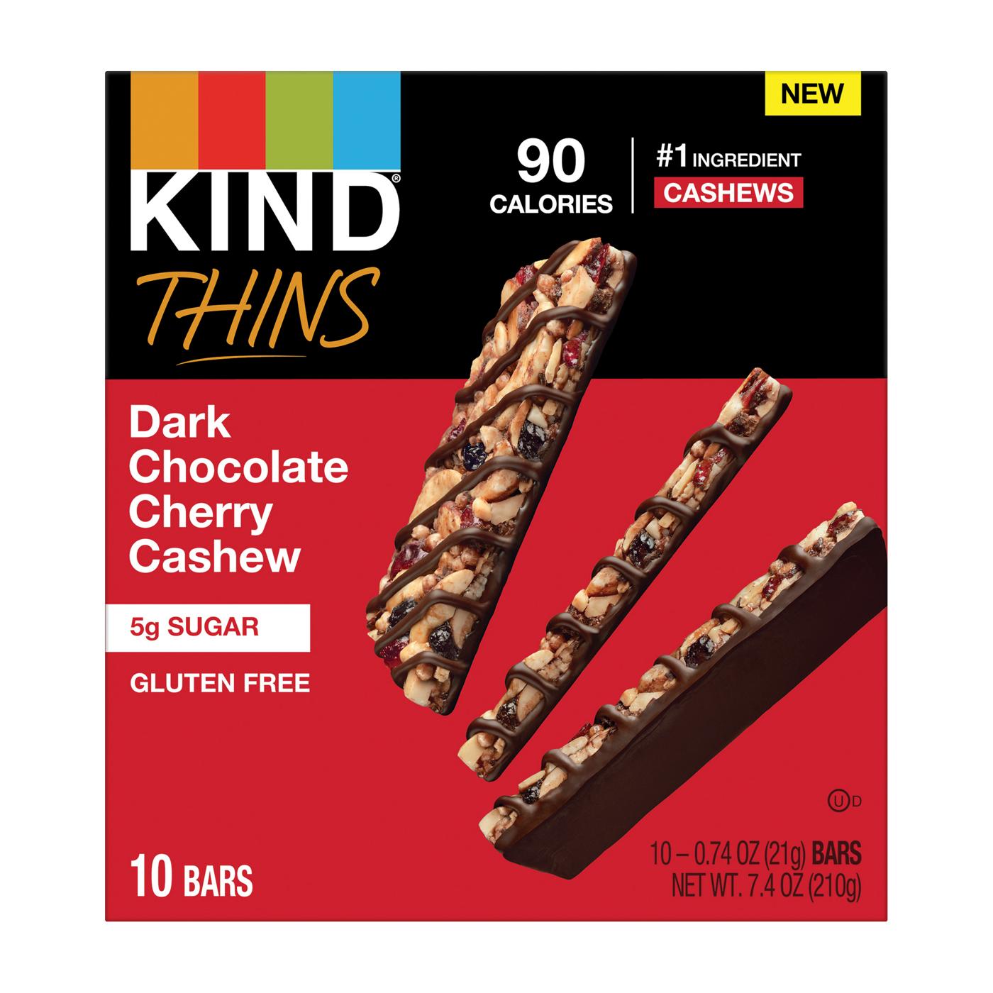 Kind Thins Snack Bars - Dark Chocolate Cherry Cashew; image 2 of 2