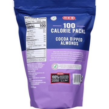 H-E-B Cocoa-Dipped Almonds 100 Calorie Snack Packs, 20 ct