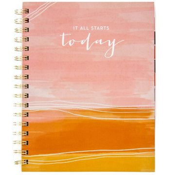Top Flight It Starts Today 12-Month Undated Spiral Planner, 9" x 7"