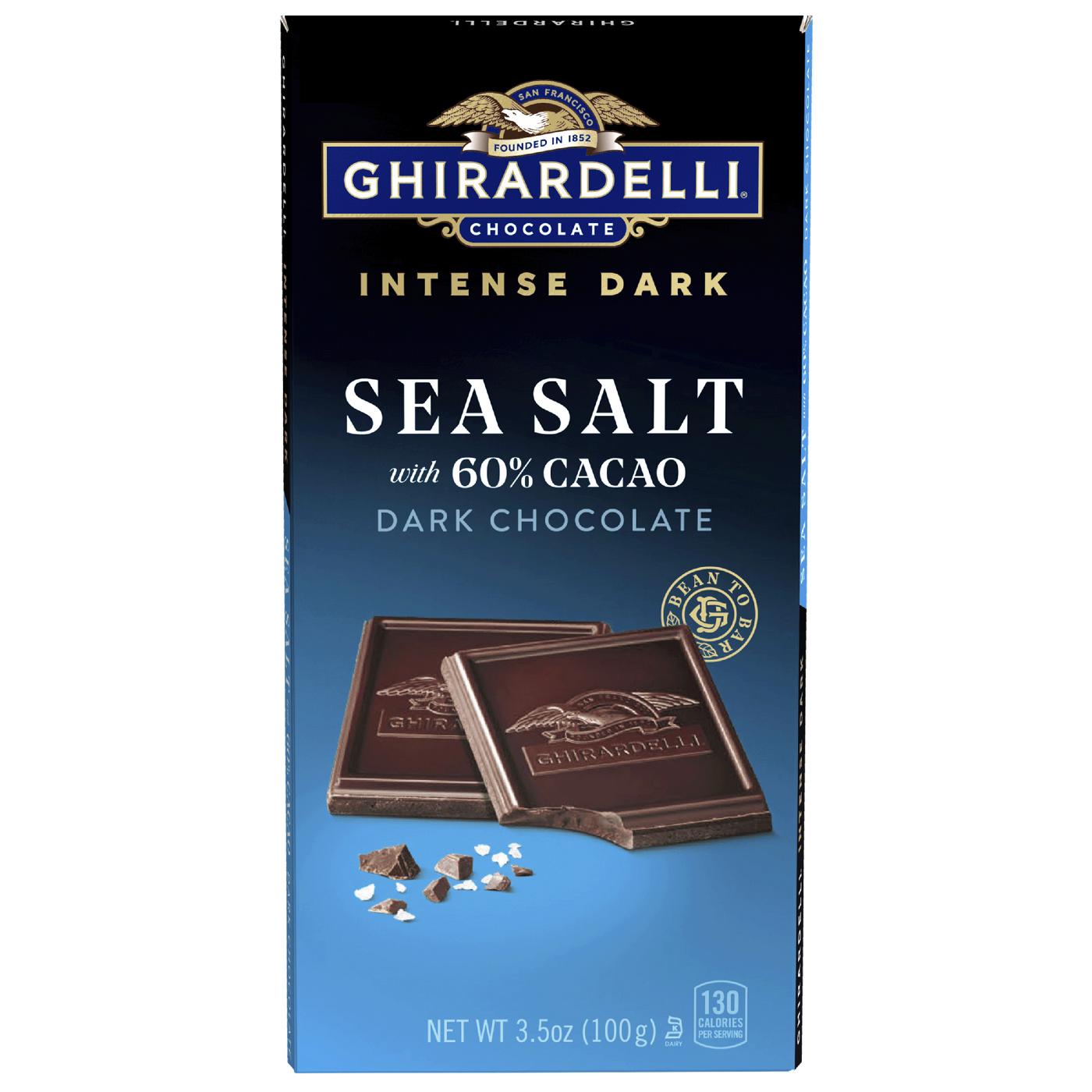 Ghirardelli Intense Sea Salt Dark Chocolate Bar with 60% Cacao; image 1 of 7