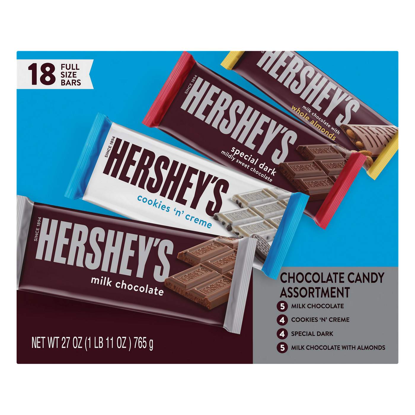 Hershey's Assorted Full Size Candy Bars Box Shop Candy at HEB