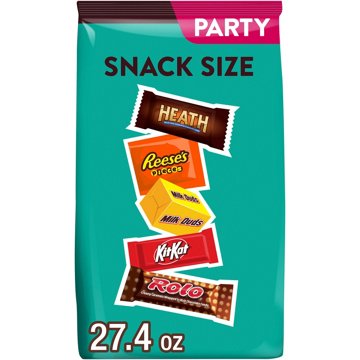 Reese's, Kit Kat, Heath, Milk Duds, & Rolo Assorted Snack Size Candy - Party Pack, 33.08 oz