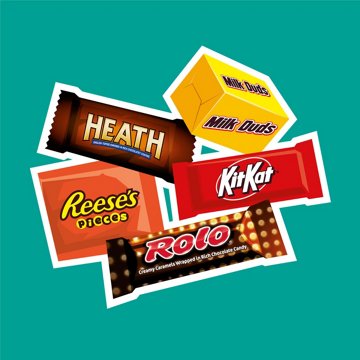 Reese's, Kit Kat, Heath, Milk Duds, & Rolo Assorted Snack Size Candy - Party Pack, 33.08 oz
