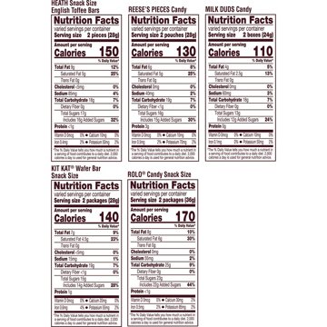 Reese's, Kit Kat, Heath, Milk Duds, & Rolo Assorted Snack Size Candy - Party Pack, 33.08 oz