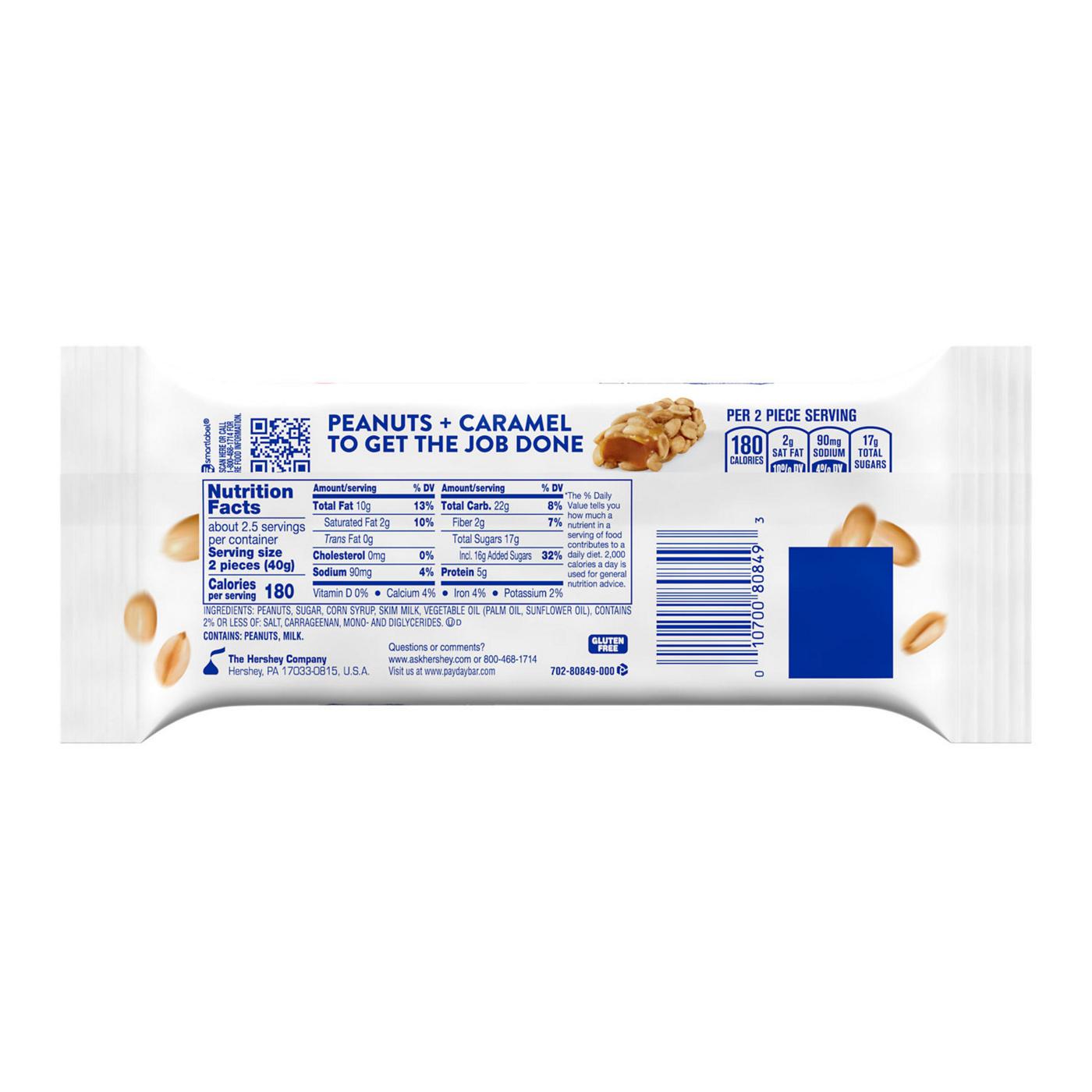 Payday Peanut and Caramel Snack Size Candy Bars; image 2 of 7