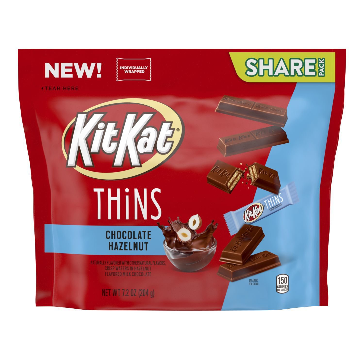 Kit Kat THiNS Chocolate Hazelnut Candy Bars Share Pack - Shop Snacks ...