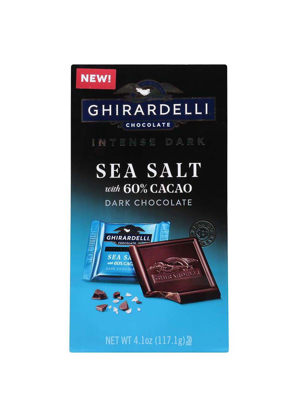 Ghirardelli Intense Dark Sea Salt Dark Chocolate Squares with 60% Cacao; image 1 of 2