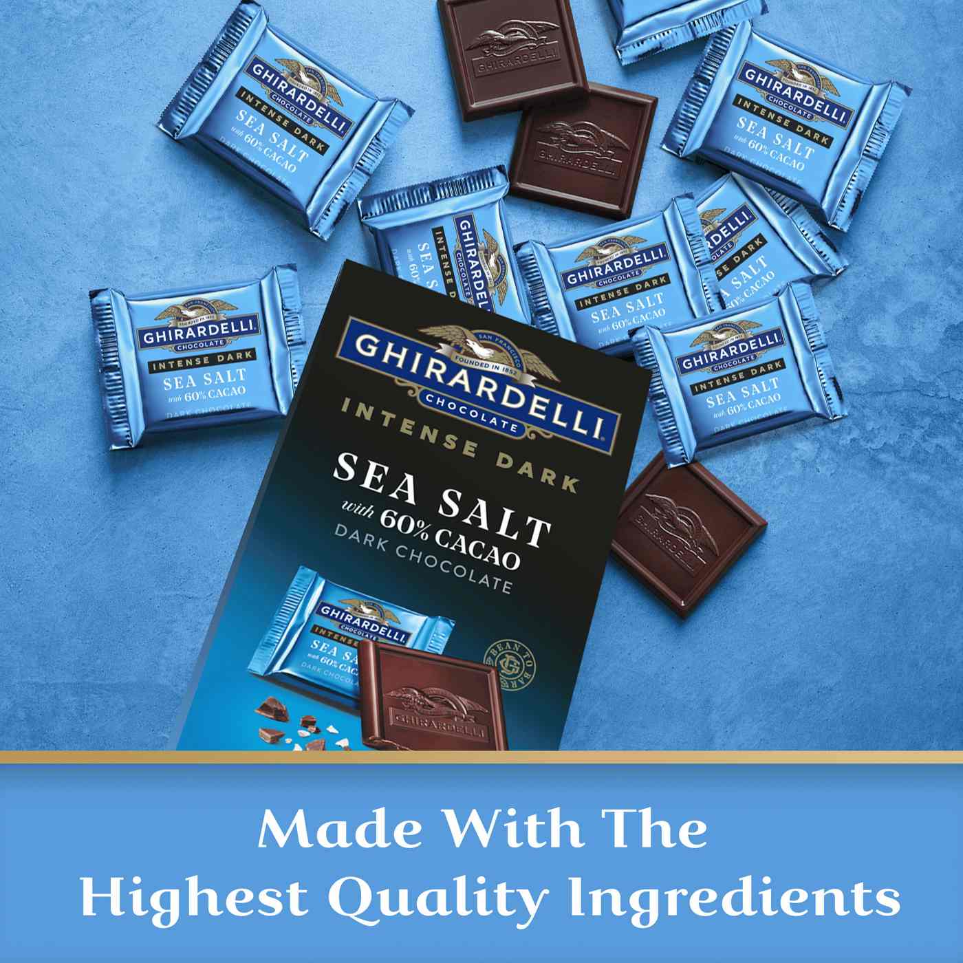 Ghirardelli Intense Dark Sea Salt Dark Chocolate Squares with 60% Cacao; image 6 of 7