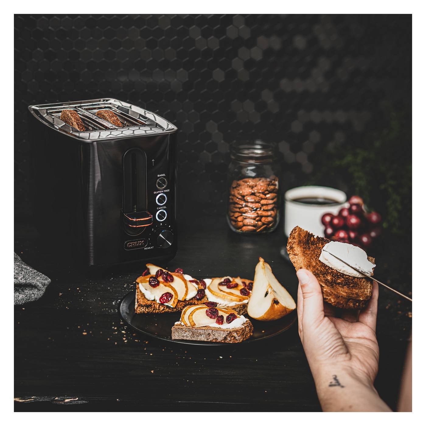 Crux Black Stainless Steel 2 Slice Toaster Shop Toasters at HEB