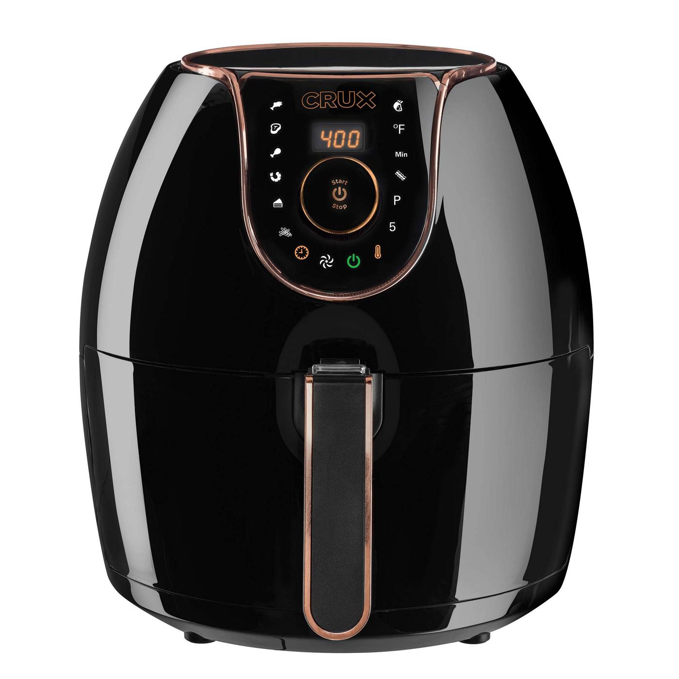 Crux 2.2 Qt Touchscreen Air Convection Fryer, Black