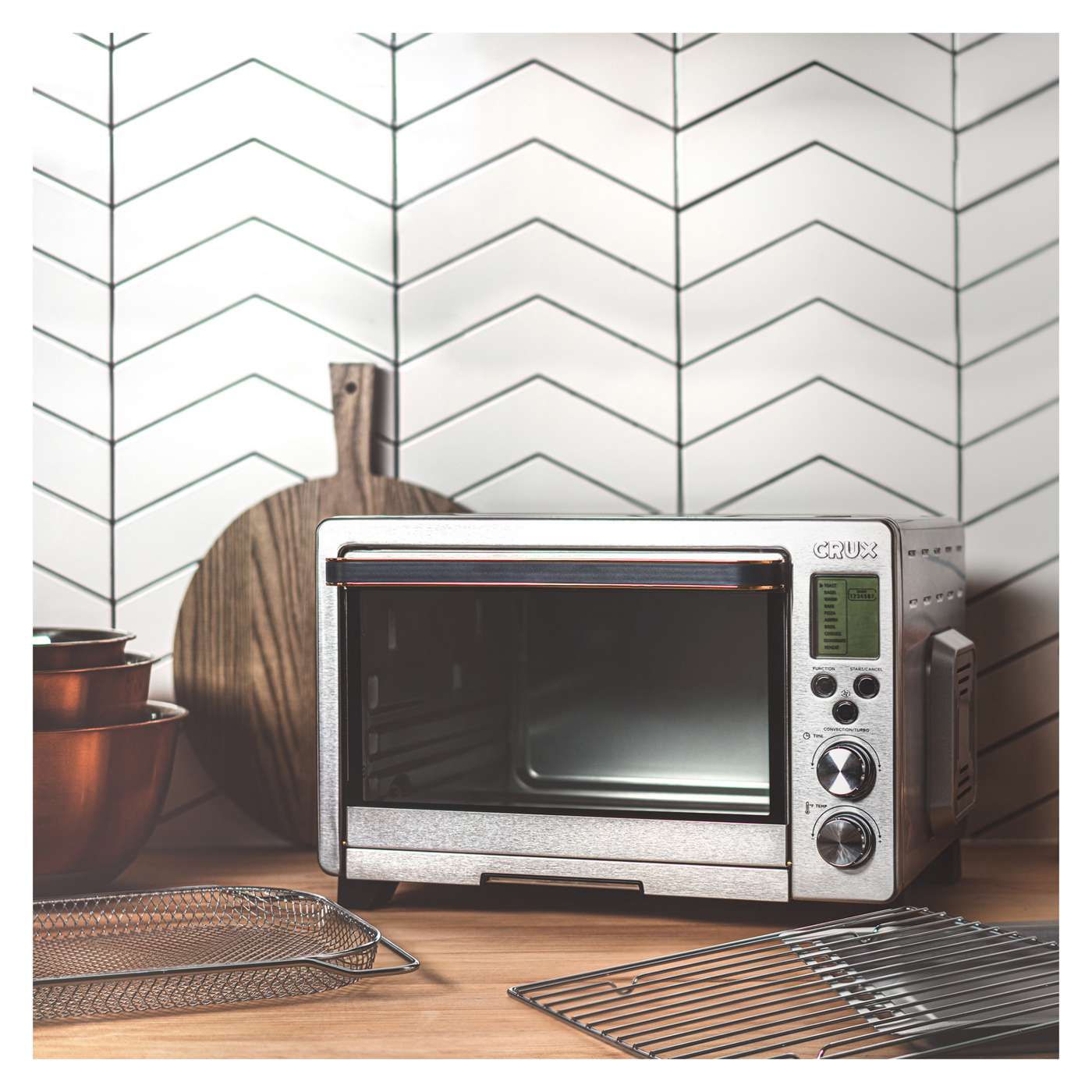 Crux Stainless Steel 6 Slice Digital Air Frying Toaster Oven Shop