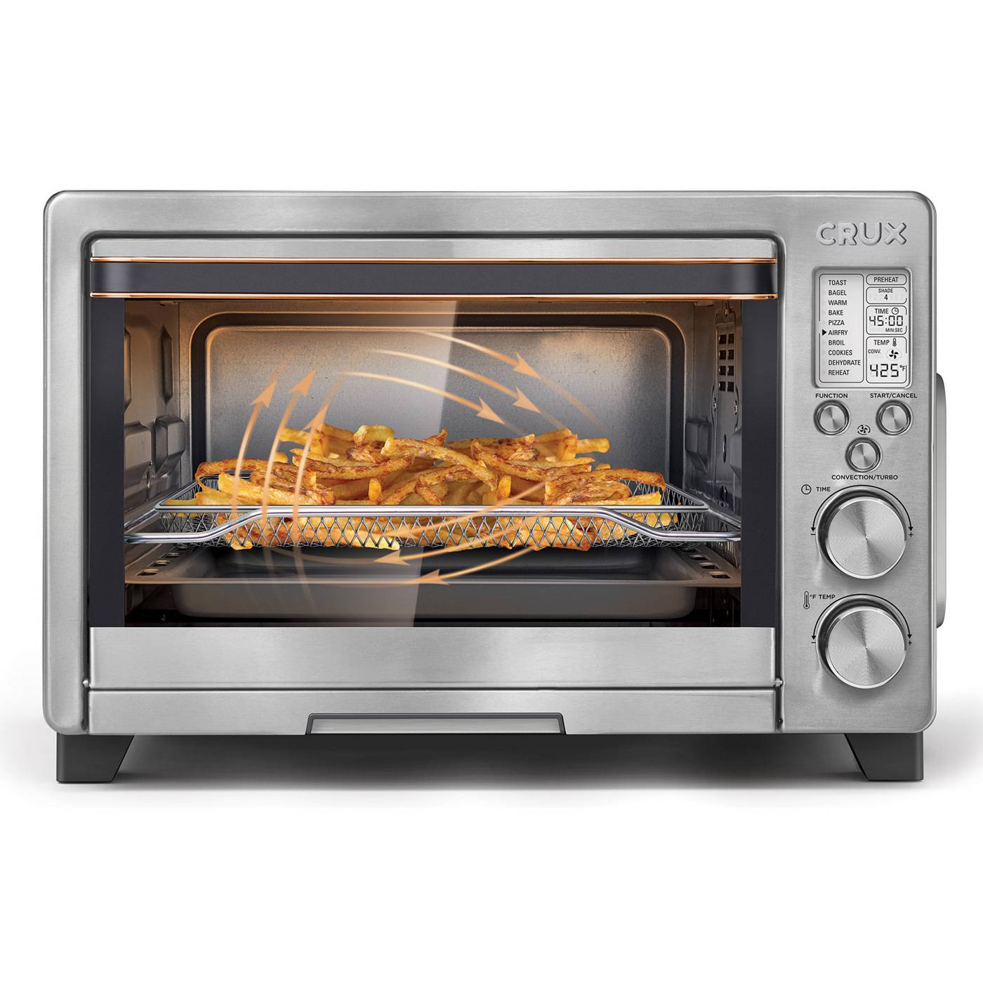 Crux Stainless Steel 6 Slice Digital Air Frying Toaster Oven - Shop  Toasters at H-E-B