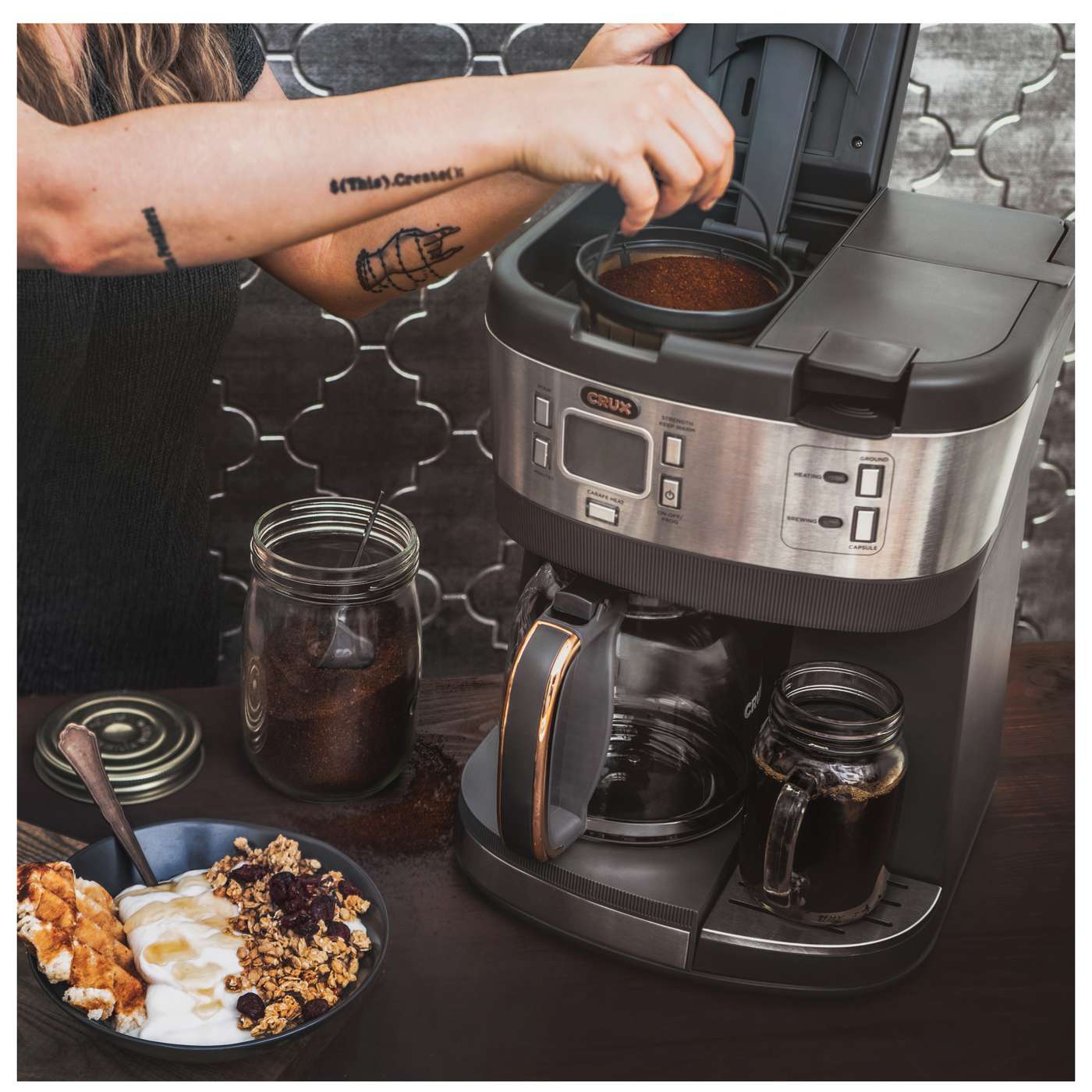 Crux Combination Coffee Machine with Self Cleaning Option